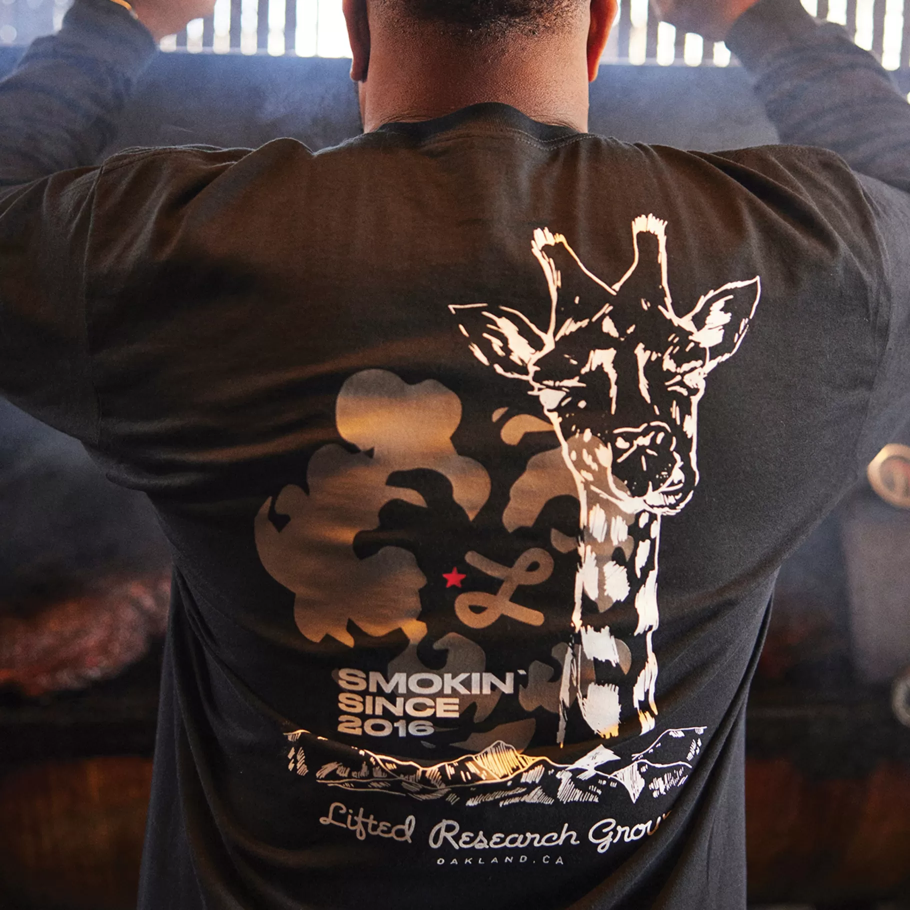 Hombres LRG Camiseta De Manga Larga X Horn Bbq Smokin